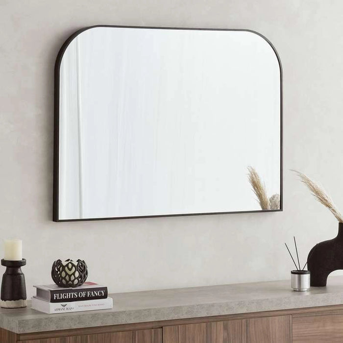 Stanley Metal Arch Wall Mirror 110X80Cm - Black