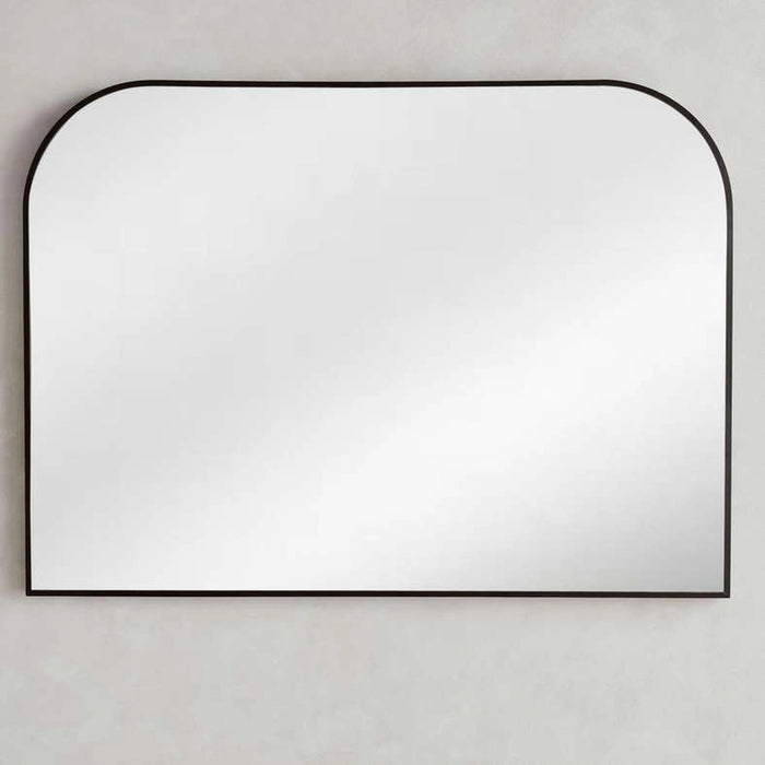 Stanley Metal Arch Wall Mirror 110X80Cm - Black