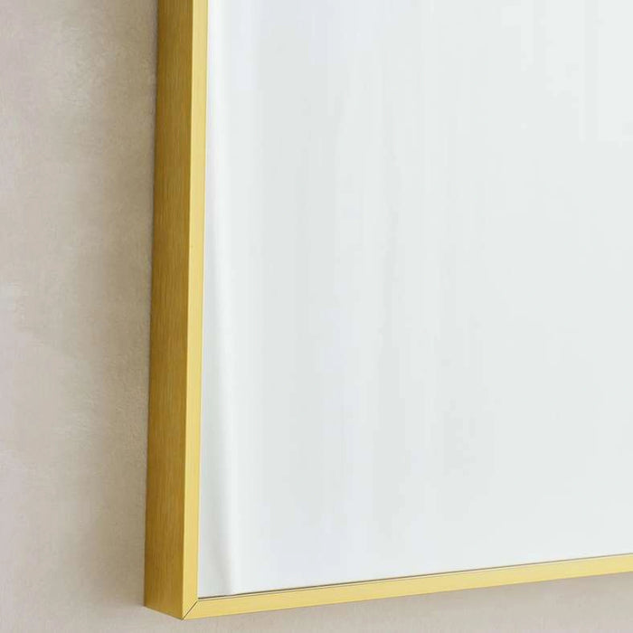 Stanley Metal Arch Wall Mirror 110X80Cm - Gold