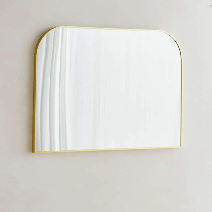 Stanley Metal Arch Wall Mirror 110X80Cm - Gold