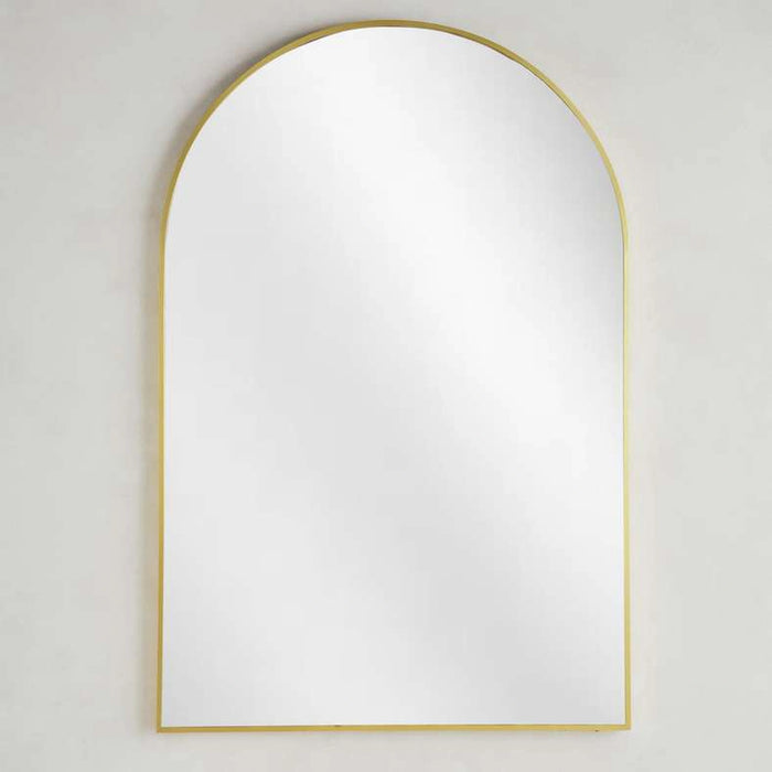 Stanley Metal Arch Wall Mirror 80X120Cm - Gold