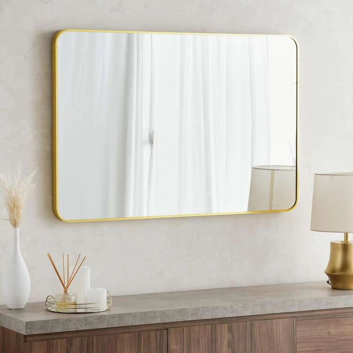 Stanley Metal Wall Mirror 80X120Cm - Gold
