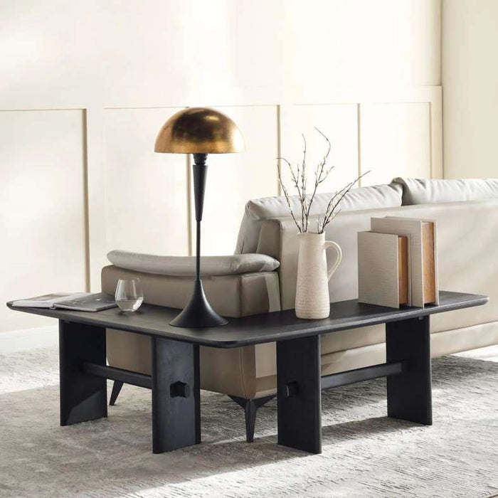 Stanton Sofa Corner End Table Large Wood - Black