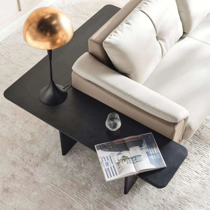 Stanton Sofa Corner End Table Large Wood - Black
