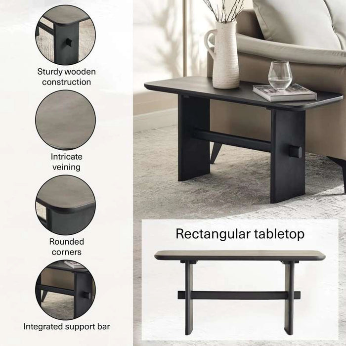 Stanton Sofa Corner End Table Wood - Black