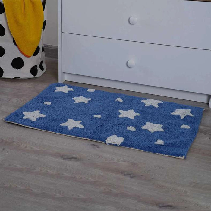 Star Tufted Bath Mat 50X80Cm - Blue
