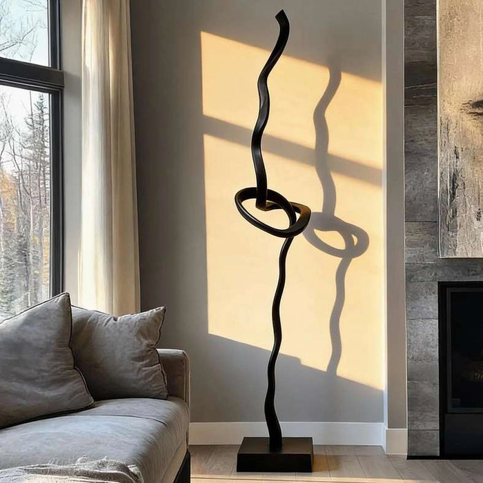 Stark Metal Big Knot Sculpture 20X23X140Cm - Black