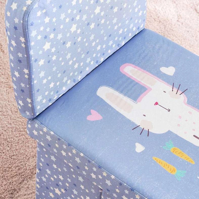 Starry Night Foldable Storage Chair -38X38X63Cm-Blue