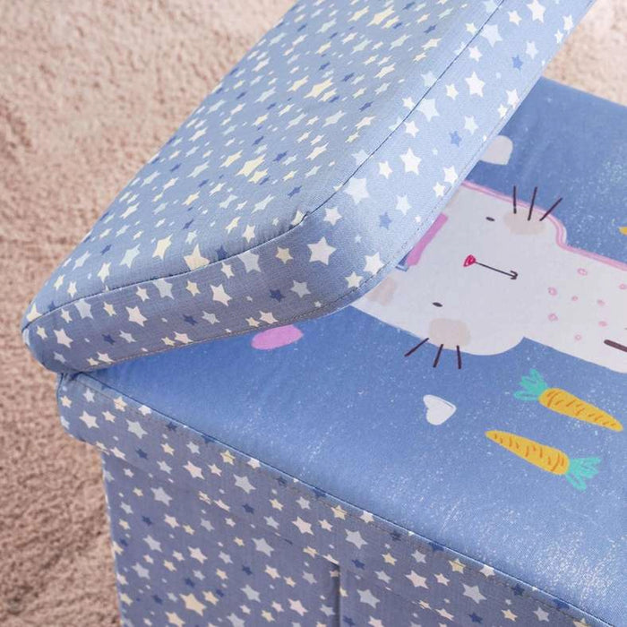 Starry Night Foldable Storage Chair -38X38X63Cm-Blue