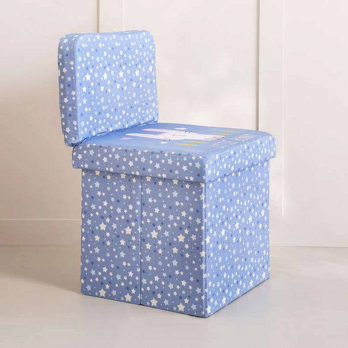 Starry Night Foldable Storage Chair -38X38X63Cm-Blue