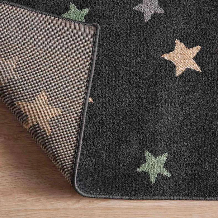 Starry Night Microfiber Rug 120X160Cm - Black