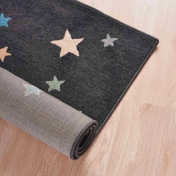 Starry Night Microfiber Rug 120X160Cm - Black