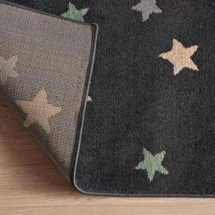 Starry Night Microfiber Rug 140X200Cm - Black