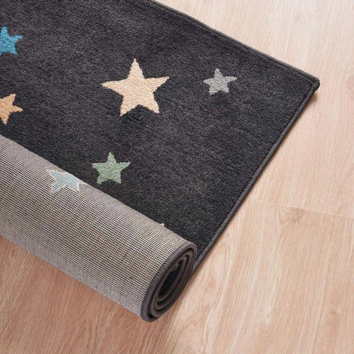 Starry Night Microfiber Rug 140X200Cm - Black