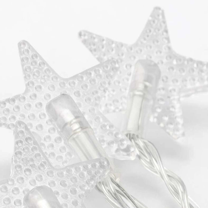 Starry Night Outdoor String Light Ip44 Waterproof 3Xaa Battery With Light Mode Option 5M - White