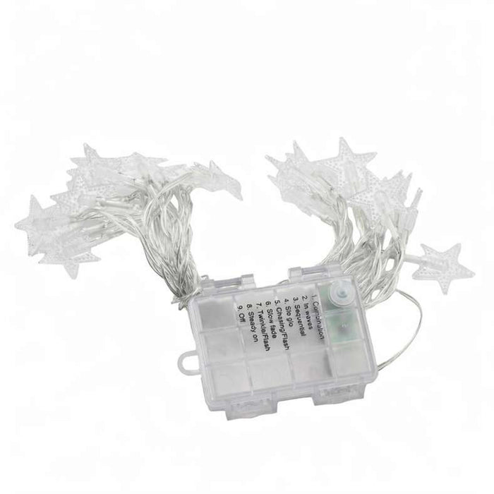 Starry Night Outdoor String Light Ip44 Waterproof 3Xaa Battery With Light Mode Option 5M - White