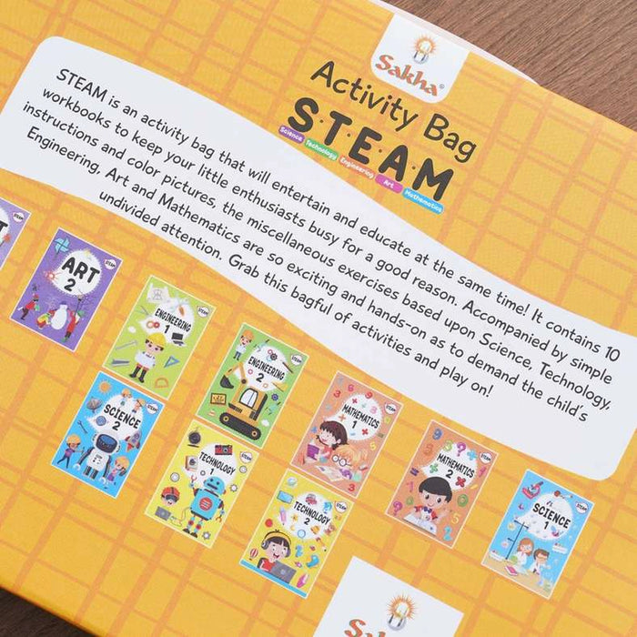 Steam 10 Piece Activity Bag 19X25X3Cm - Yellow