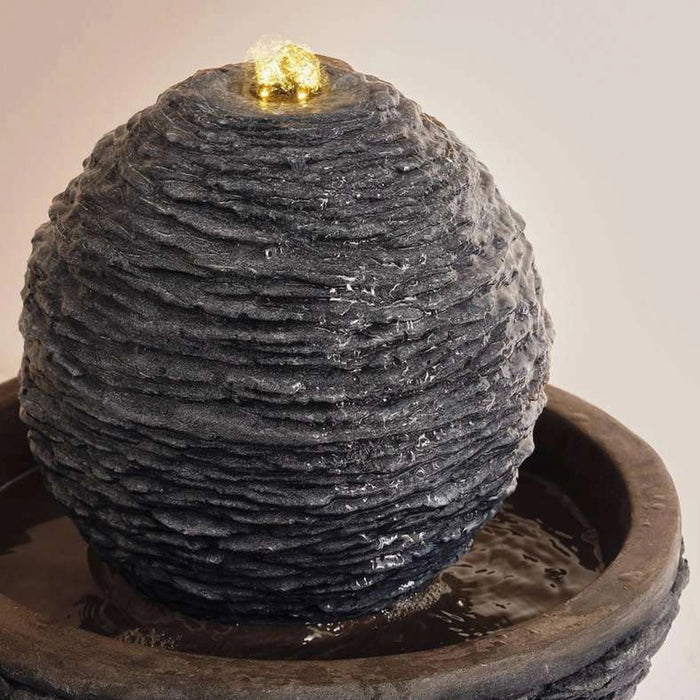 Sterling Grc Round Fountain With 10 Meter Wire 36X36X33Cm - Dark Grey
