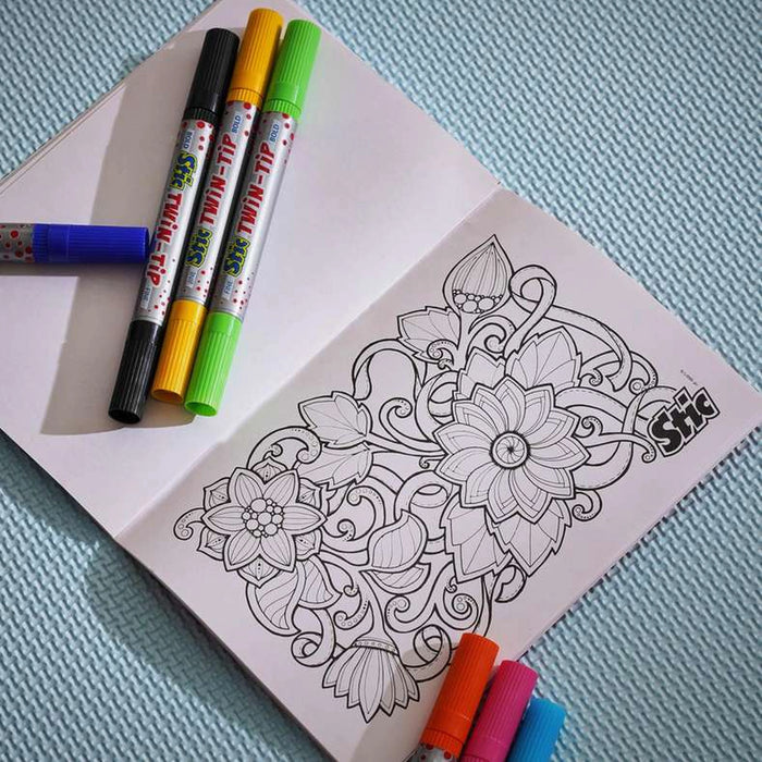 Stick Twin Tip Creative 12 Coloring Kit- Multi