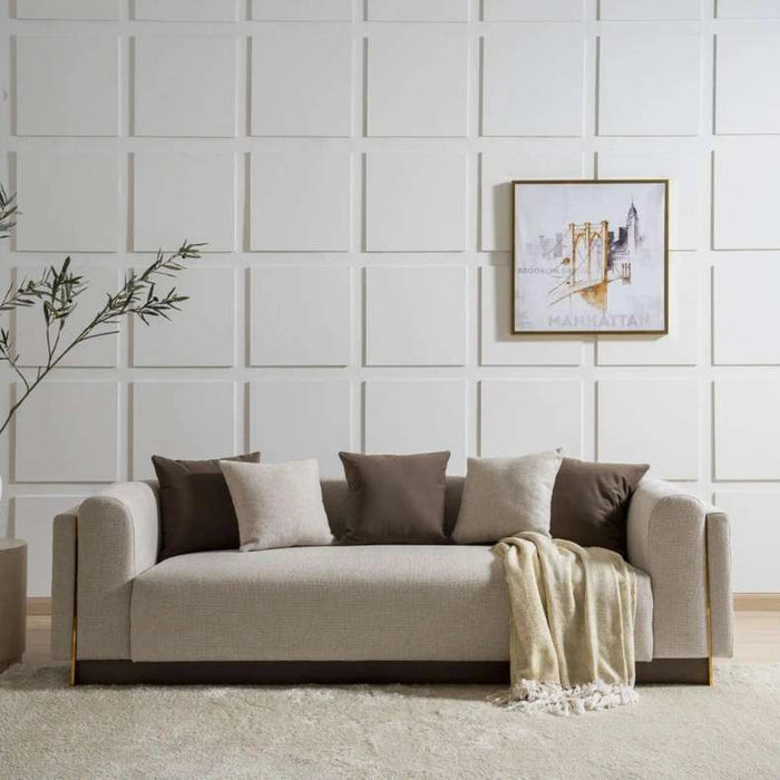 Stome 3 Seater Sofa-Beige