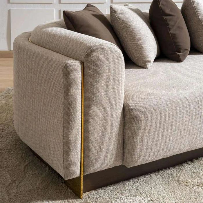 Stome 3 Seater Sofa-Beige