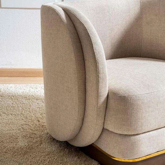 Stome Single Seater Sofa- Beige