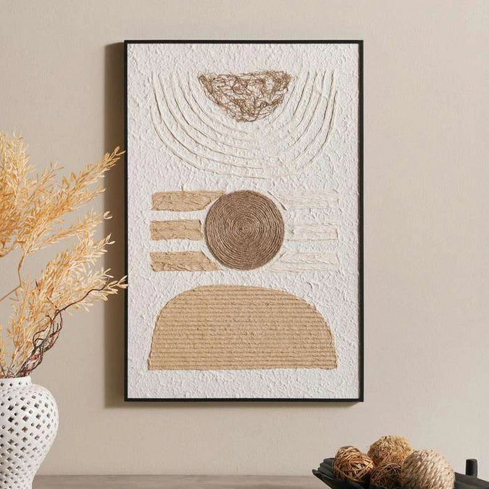 Stratus Textured Handmade Wall Art 40X60Cm - Natural