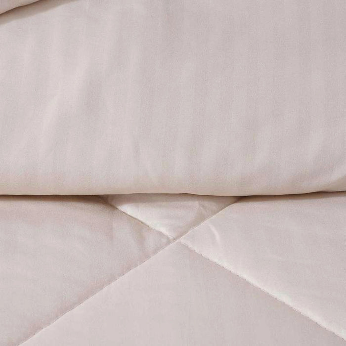Stria Microfiber Satin Stripe Comforter 150X220Cm - Stone