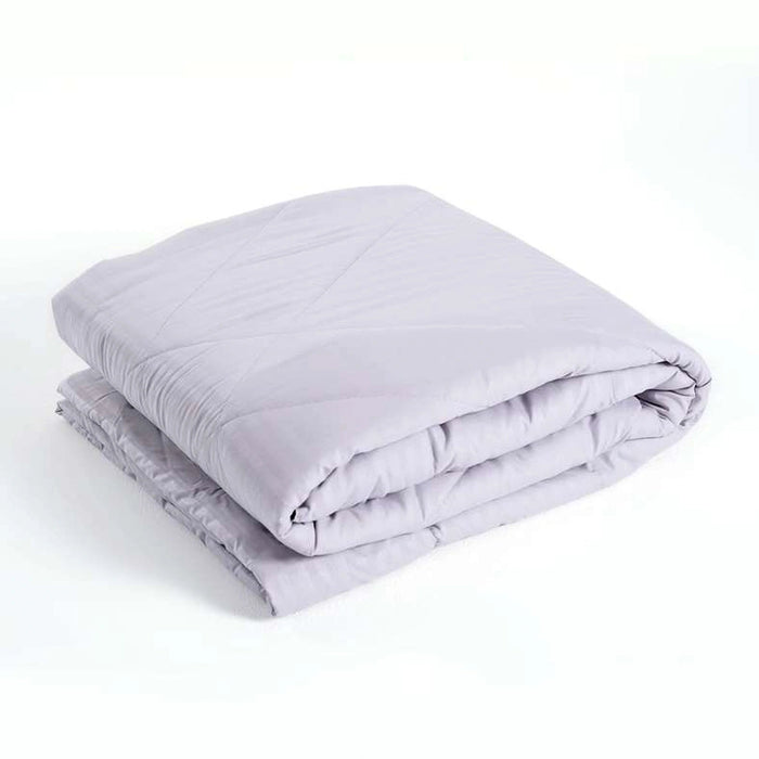 Stria Microfiber Satin Stripe Comforter 220X240cm - Light Grey Pan Home