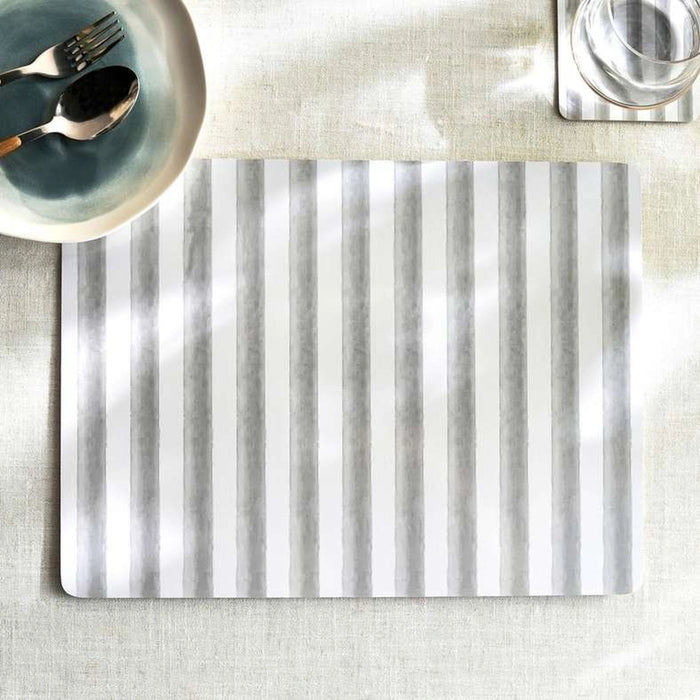 Stripe 4Piece Corkback Placemat Set 30X40Cm - Ivory