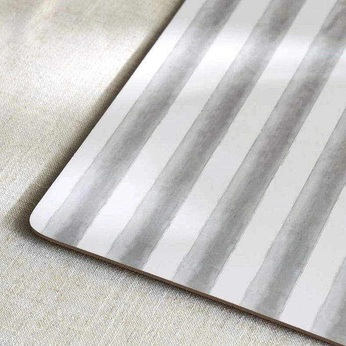 Stripe 4Piece Corkback Placemat Set 30X40Cm - Ivory