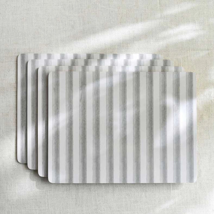 Stripe 4Piece Corkback Placemat Set 30X40Cm - Ivory