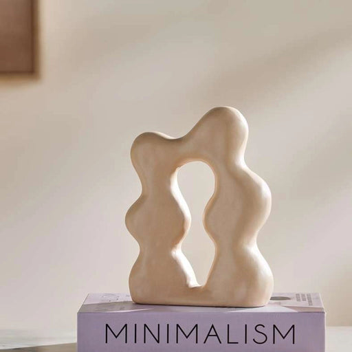 Strolls Ceramic Abstract Decor Accent 14.5X4.5X20Cm - Brown PAN HOME