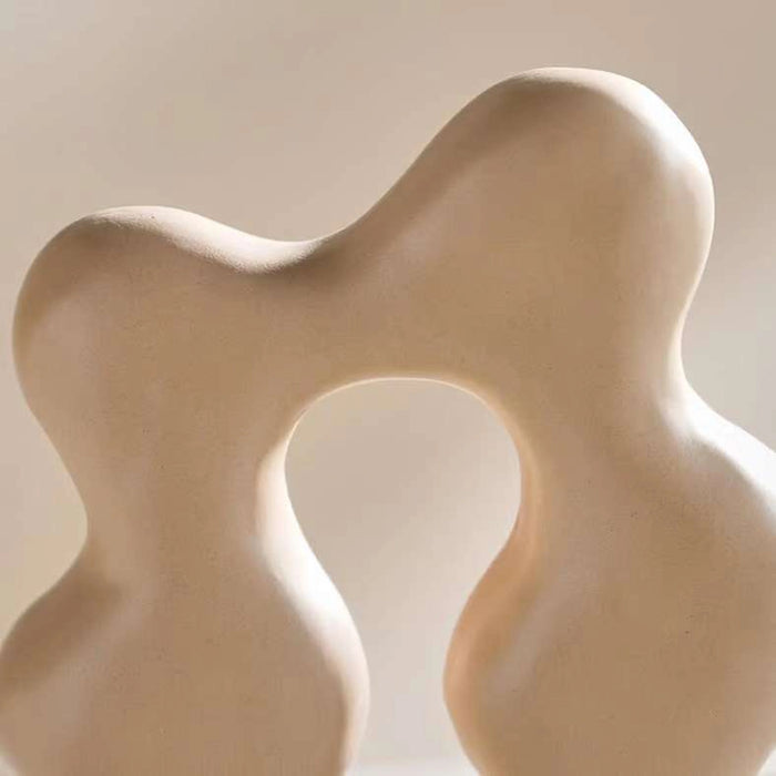 Strolls Ceramic Abstract Decor Accent 14.5X4.5X20Cm - Brown