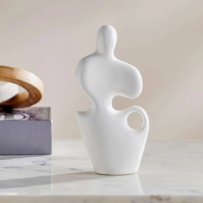 Strolls Ceramic Person Abstract Figurine 8.5X4.5X17.5Cm - White