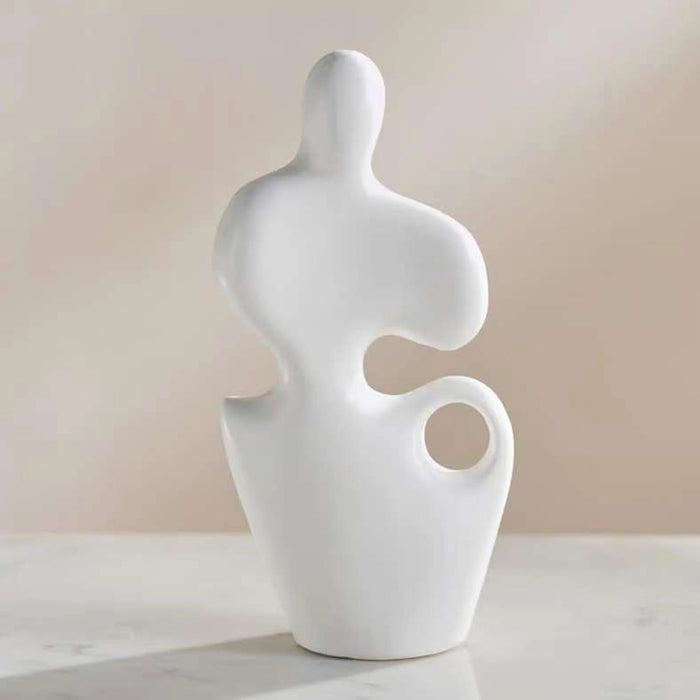 Strolls Ceramic Person Abstract Figurine 8.5X4.5X17.5Cm - White