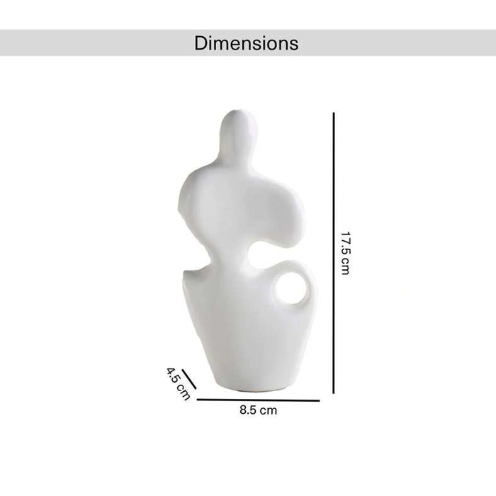 Strolls Ceramic Person Abstract Figurine 8.5X4.5X17.5Cm - White