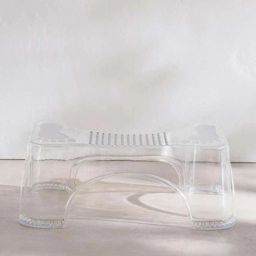 Sturdy Transparent Bathroom Stool-23-Clear Pan Home