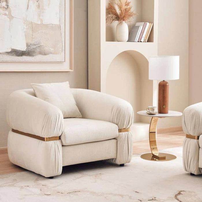 Subarna Single Seater Sofa - Beige