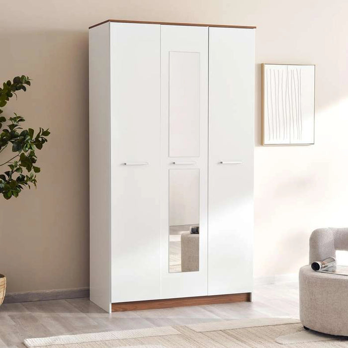 Sunrise 3 Door Wardrobe - White Gloss