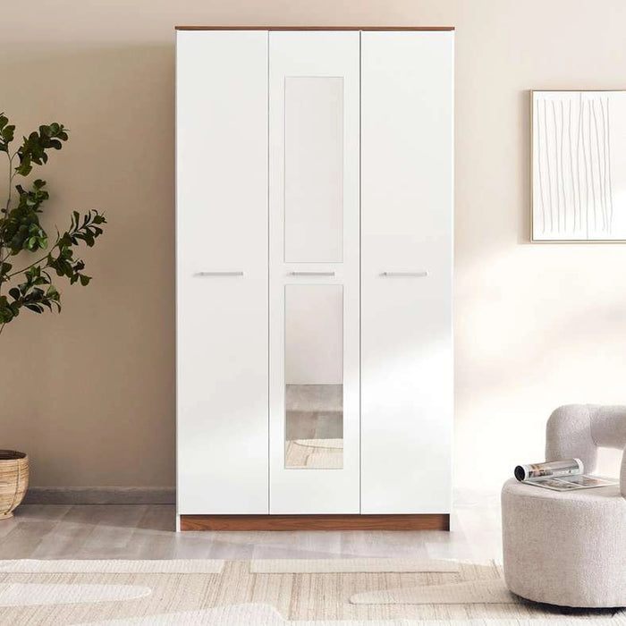 Sunrise 3 Door Wardrobe - White Gloss