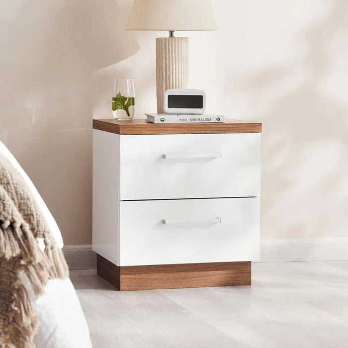 Sunrise Night Stand - White Gloss