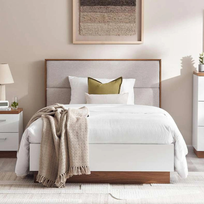 Sunrise Single Bed 120X200 cm - White Gloss