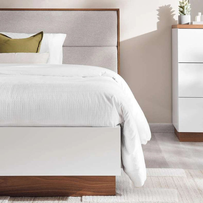 Sunrise Single Bed 120X200 cm - White Gloss