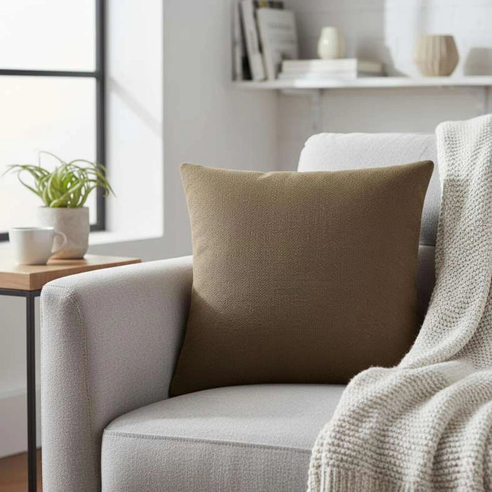Sunset Textured Indoor / Outdoor Filled Cushion 50X50 Cm- Brown