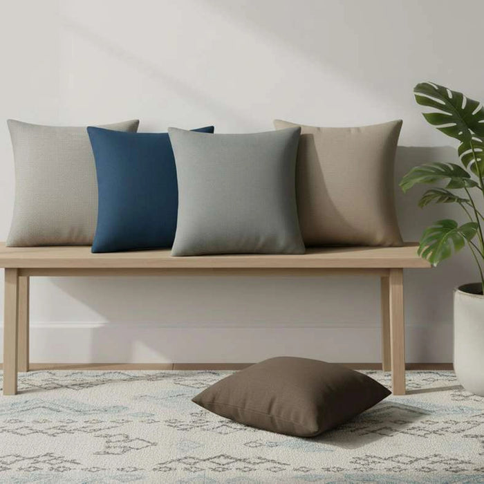 Sunset Textured Indoor / Outdoor Filled Cushion 50X50 Cm- Brown