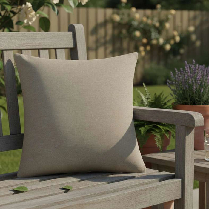 Sunset Textured Indoor / Outdoor Filled Cushion 50X50 Cm- Cream