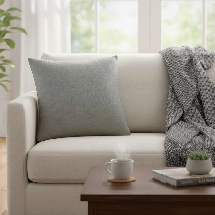 Sunset Textured Indoor / Outdoor Filled Cushion 50X50 Cm- Grey