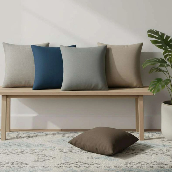 Sunset Textured Indoor / Outdoor Filled Cushion 50X50 Cm- Grey