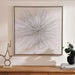 Supernova Framed Canvas Art 100X100cm - Silver Pan Home